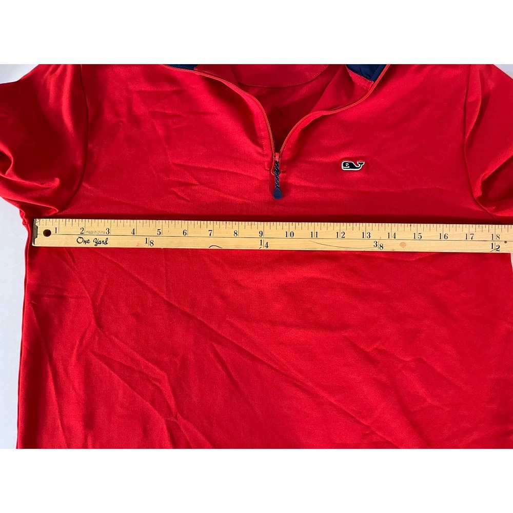 Vineyard Vines Performance 1/4 Zip Pullover XS Red - Picture 4 of 7